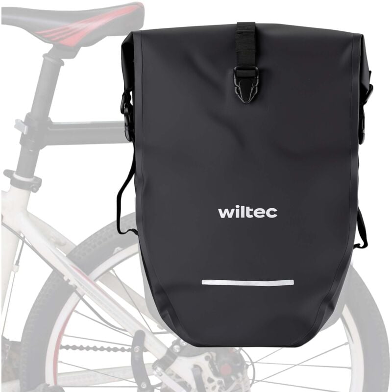 Sacoche étanche pour porte-bagages – capacité de 25 l – 56,5 x 30 x 15 cm – en pvc 500D – pour vélos et vélos électriques – Sac de bicyclette –