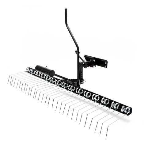 Wiltec – Scarificateur tracté 120 cm – 15 ressorts en acier galvanisé – Aérateur de gazon pour tondeuse autoportée – Entretien professionnel des pelouses