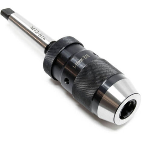 Wiltec Schnellspannbohrfutter MK2-B16 mit 16mm Spannbereich und integriertem Morsekegel Bohrfutter für Bohrmaschine Fräsmaschine Drehmaschine