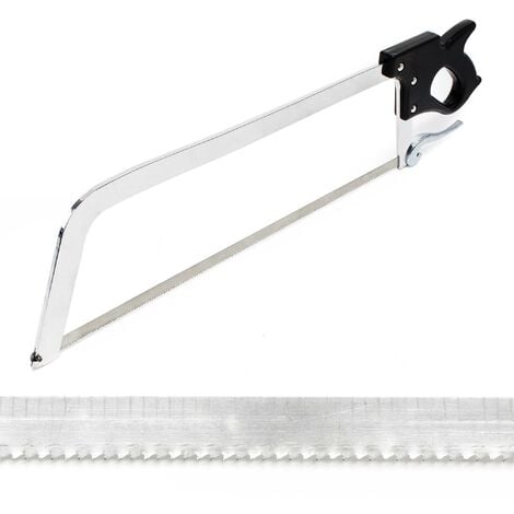 Wiltec Scie Boucher professionnelle XL – 600 x 26 x 160 mm – Lame de 43 cm – avec Poignée antidérapante en PVC – Outil de Cuisine Gastronomie Charcutier manuel – pour Viande et gros Os