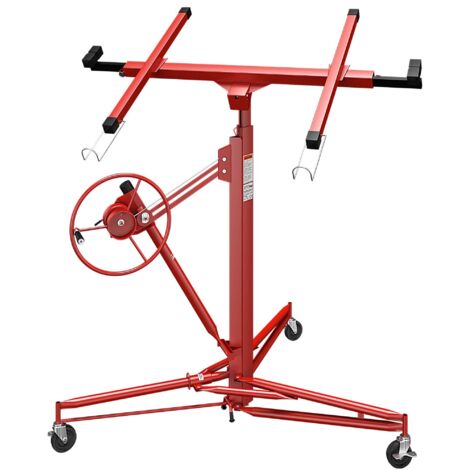 Wiltec Sollevatore pannelli cartongesso, max 68kg, larghezza 2,90 m, Carrello Alzapannelli Alzalastre