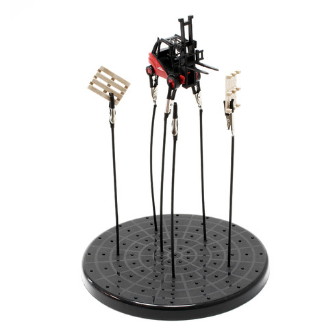 Wiltec Soporte para aerografía con de 6 pinzas para modelismo, soporte flexible para pintura, portapiezas de aerógrafo, para sistema cabina de aspiración