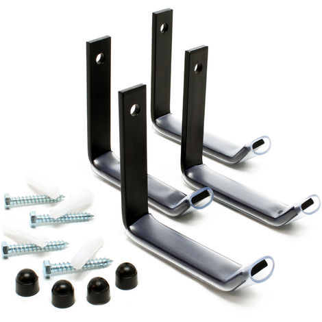 Wiltec Soportes de pared para 4 neumáticos ganchos para ruedas accesorios para neumáticos garaje taller
