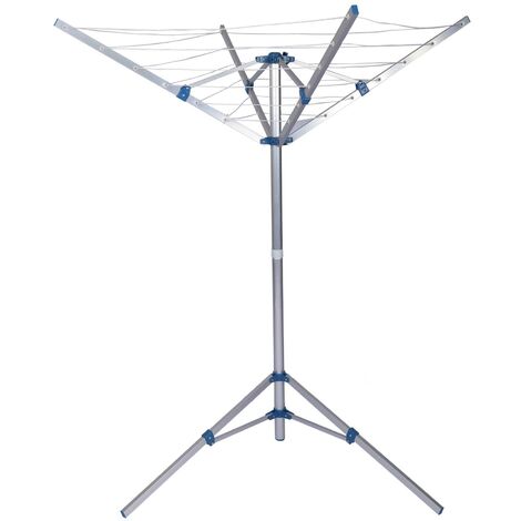 Wiltec Stendibiancheria a ombrello mobile 16 m di fili 4 Bracci Stendino in alluminio alto 155 cm