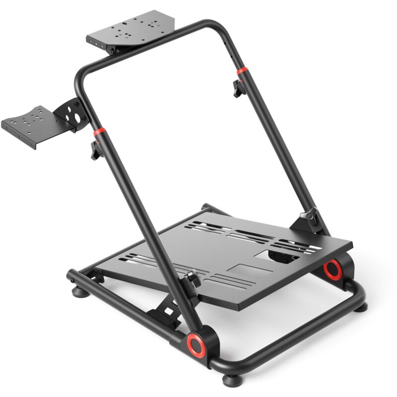 Wiltec - Support de volant – 68 x 82 x 83 cm – capacité de poids 20 kg – en Acier – Support de jeu pliant – Expérience immersive et réaliste
