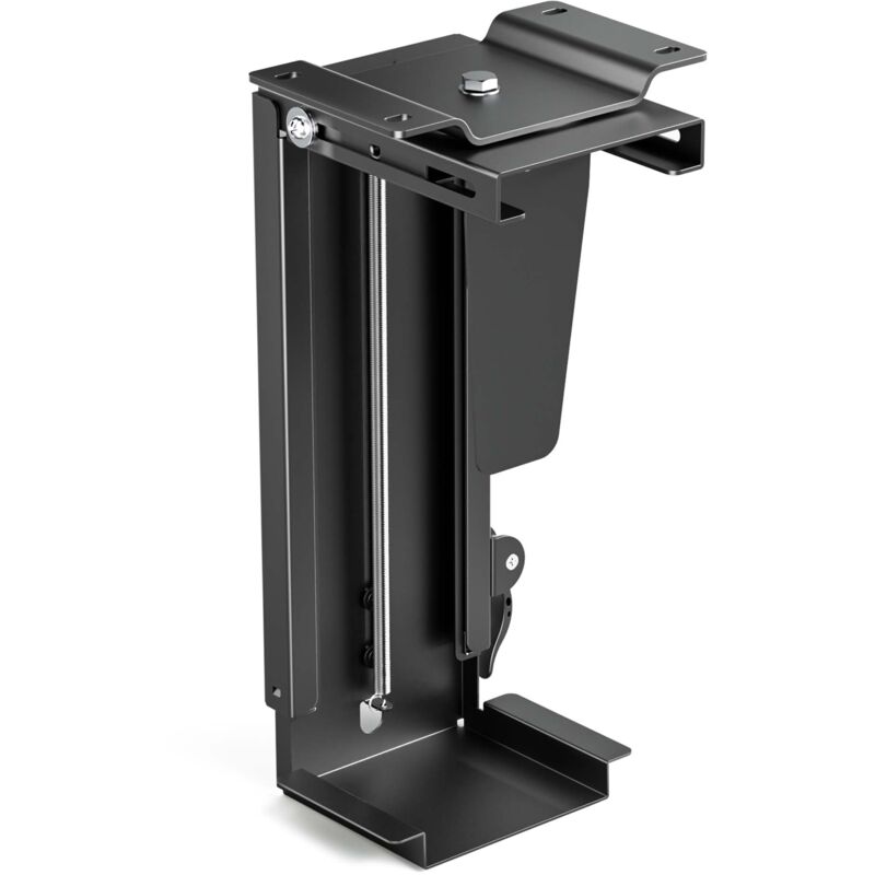 Wiltec - Toboli Support pc Sous Bureau 10kg Réglage en continu Hauteur Largeur Pivotant 360° 175x146x583mm Support Boitier Ordinateur Espace Rangement Wiltec - Toboli Support pc Sous Bureau 10kg Réglage en continu Hauteur Largeur Pivotant 360° 175x146x583mm Support Boitier Ordinateur Espace Rangement