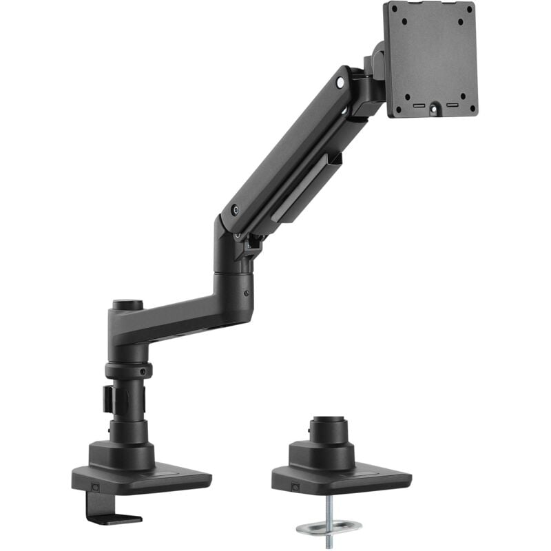 Wiltec - Support tv pour Écran incurvé 17'-49' – Fixation sur bureau orientable +50°--20° et inclinable +90°--90° – capacité de charge max. 20 kg –