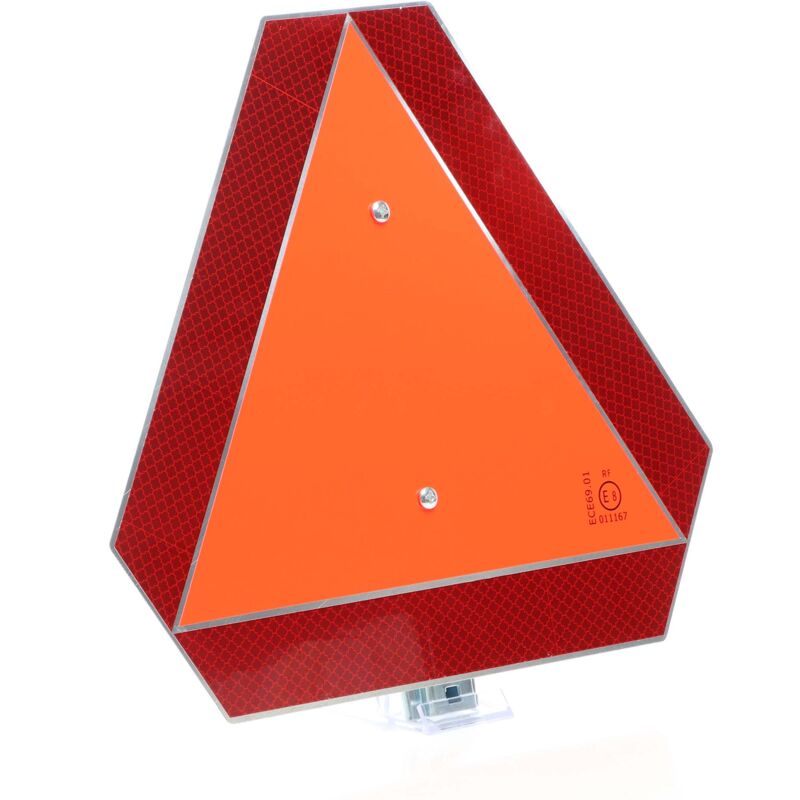 Tableau d'avertissement réfléchissant – 365 x 365 mm – en Aluminium – Épaisseur 1 mm – pour Véhicules lents jusqu'à 40 km/h – Signalisation sécurité Tableau d'avertissement réfléchissant – 365 x 365 mm – en Aluminium – Épaisseur 1 mm – pour Véhicules lents jusqu'à 40 km/h – Signalisation sécurité
