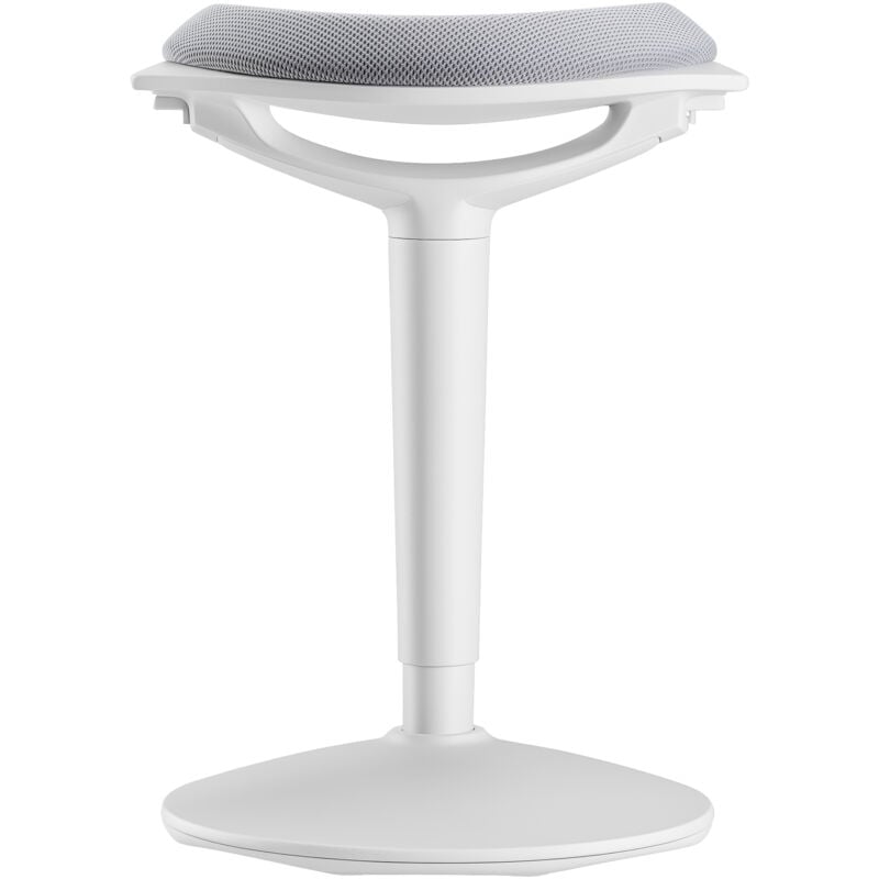 Wiltec - Tabouret ergonomique assis debout – 42 x 34 x 55-70 cm – Capacité max. 100 kg – Couleur grise – avec Ressort à gaz – Fauteuil de bureau,