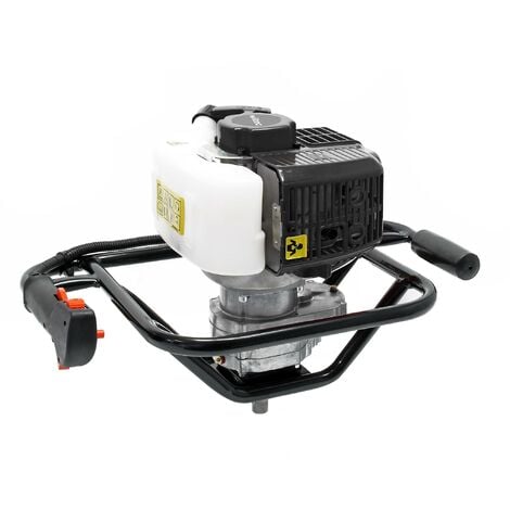 Wiltec Tarière thermique à essence – 530 x 370 x 320 mm – Moteur 2 temps 1,4 kW 1,9 CV – Cylindrée 52 cm³ – Perceuse de sol Trépan pour Clôture Sylviculture Jardinage Aménagement