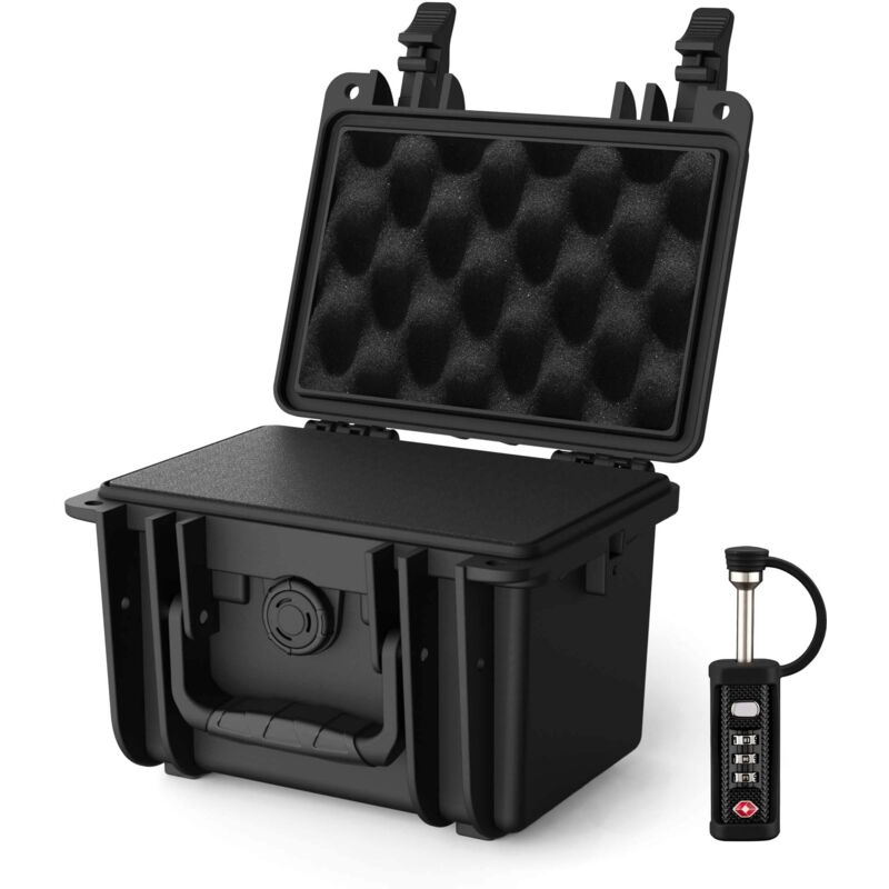 Wiltec Valigetta porta macchina fotografica 21,9 x 18,5 x 15,4 cm con lucchetto, custodia fotocamera in PP e fibra di vetro, valigetta protettiva con