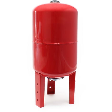 Wiltec Vaso de expansión de 100 litros, vaso de membrana de EPDM vertical para instalaciones de agua domésticas y sistemas de aumento de presión