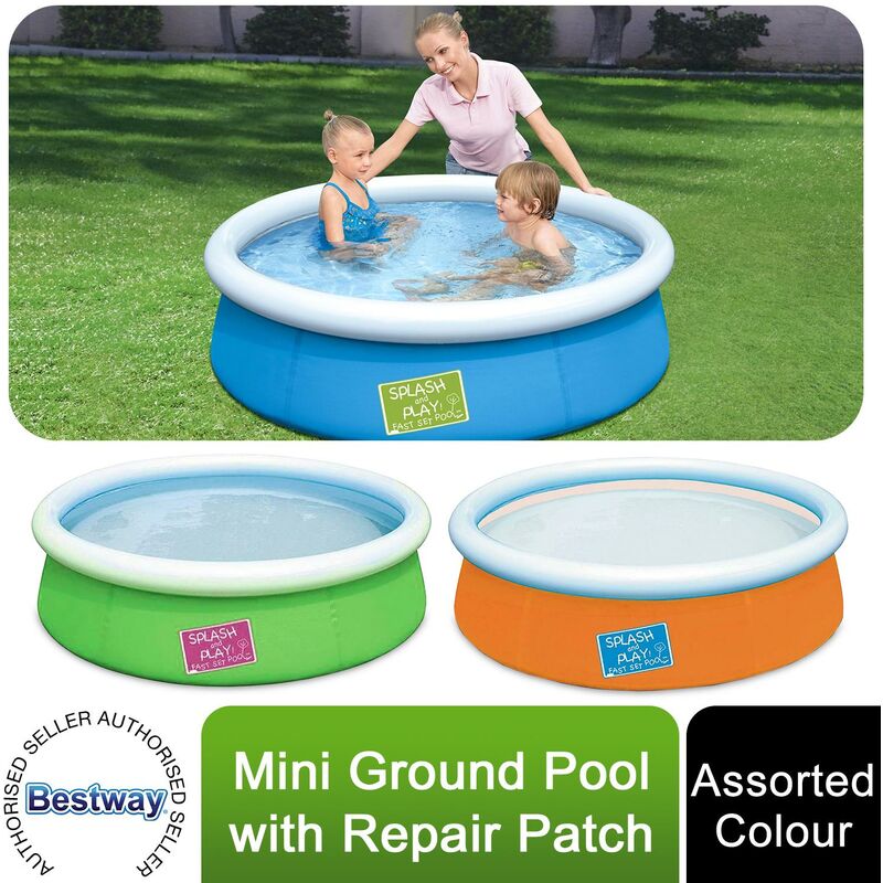 Bestway Fast Set Swimming Pool, 6x20 for Kids and Adults, Assorted Colours