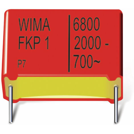 WIMA Folienkondensator, 0,1 UF, 1250 V-, radial, RM 37,5, FKP1R031007D00KSSD