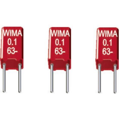 Wima MKS 02 0,47uF 10% 63V RM2,5 1 pc(s) Condensateur à film MKS sortie radiale 0.47 µF 63 V/DC 10 % 2.5 mm (L x l x H) 4.6 x 4.6 x 9 mm W30650