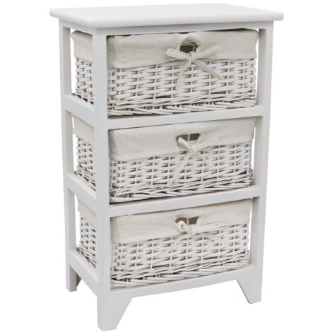 Wimborne 3 Drawer Willow Storage Unit