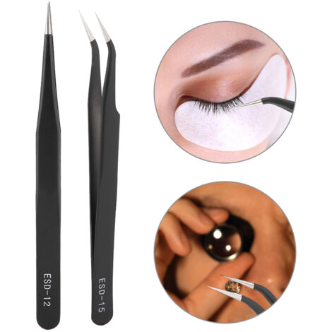 Wimpernpinzette aus Edelstahl für Wimpernverlängerungen und Nageldesign – Professionelles Maniküre-Werkzeug