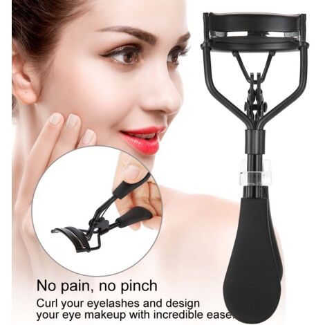 Wimpernpinzette aus Edelstahl mit weichen Silikonspitzen – Professionelles Make-up-Werkzeug, Schwarz