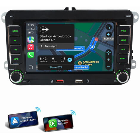 Wince 7" Pour VW GOLF 5 6 Polo Passat Touran Tiguan Caddy Autoradio Carplay RDS