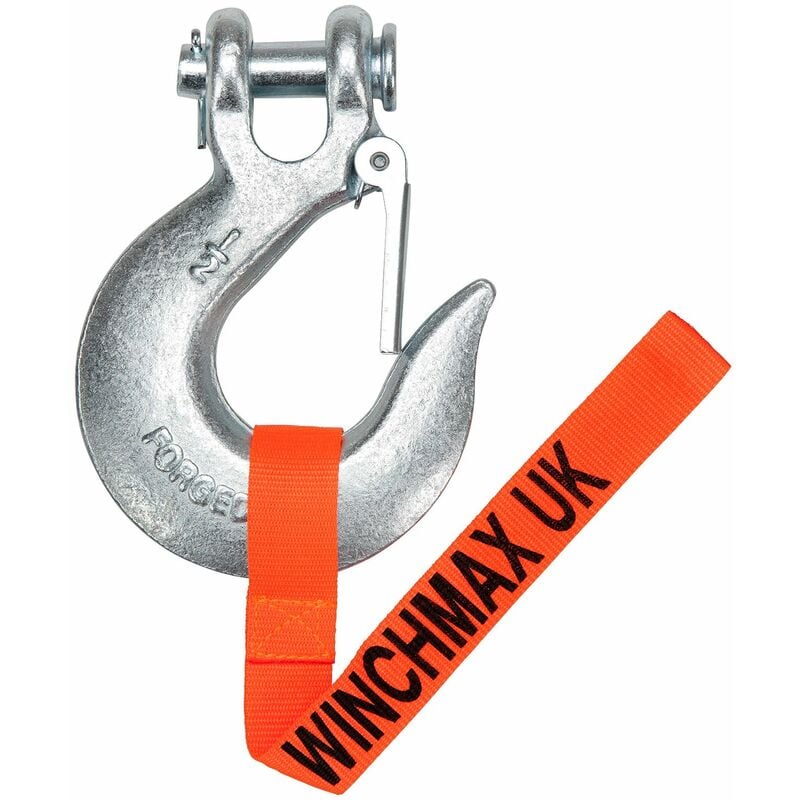 Winch Hook 1/2 Inch Clevis Forged G70. Suitable for Winches up to 20,000lb - Winchmax