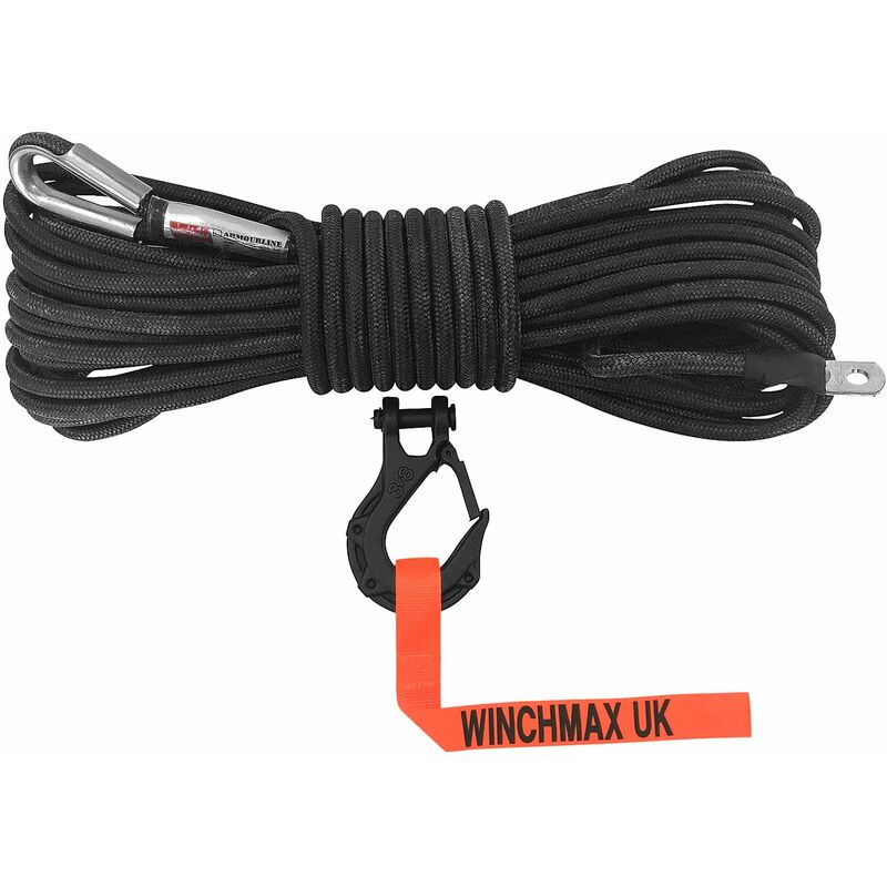 Armourline Synthetic Rope 20m x 10mm and Tactical Hook - MBL 9,500kg - Winchmax
