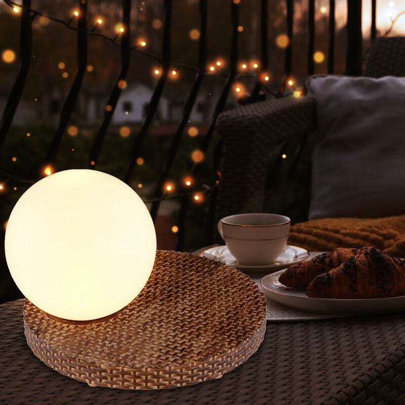 Wind light décoration de terrasse solaire table d'extérieur solaire pour extérieur lampe solaire aspect rotin boule solaire décoration de jardin