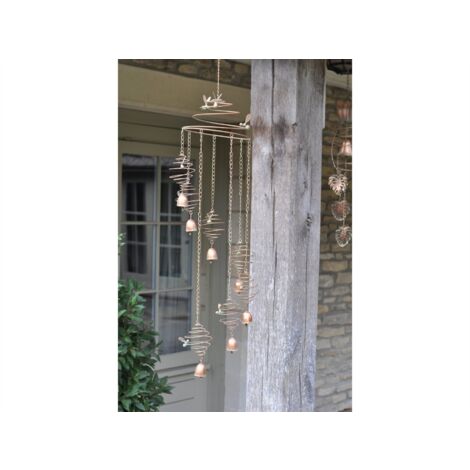 Windchime 115cm Long Bee Spiral Design Garden Ornament Woodlodge