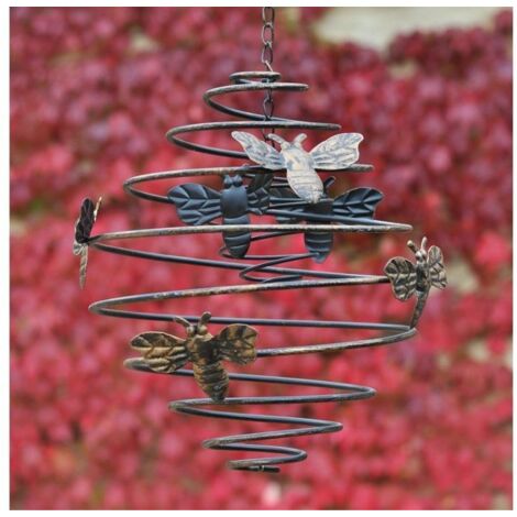 Windchime 38 cm Bee Mobile Design Bronze Finish Woodlodge