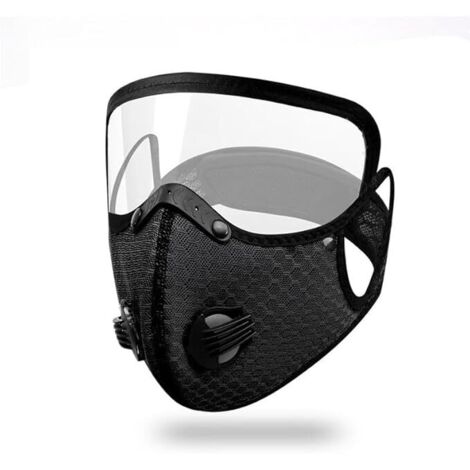 Winddichte und UV-schützende Motorradmaske und -brille mit herausnehmbaren Gläsern, Aktivkohlefilter, Schutzmasken für Radfahrer