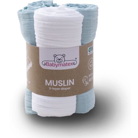 Windel 70x80 MUSLIN, 3 Stk. Farbe 33 Minze