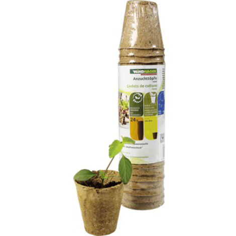 Windhager Anzuchttöpfe Ø 6 cm, 24 Stück Anzuchttöpfe