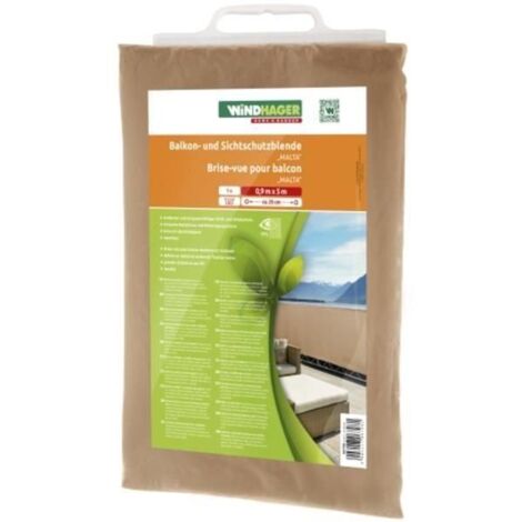 Windhager Balkonblende Malta 0,9 x 5 m, khaki