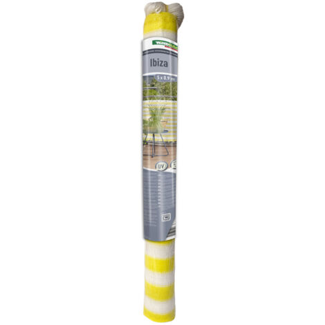 Windhager Balkonsichtschutz Ibiza 0,9 x 5 m gelb/weiß Sichtschutzmatte