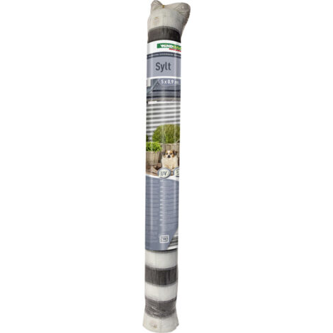 Windhager Balkonsichtschutz Sylt 0,9 x 5 m grau/weiß Sichtschutzmatte