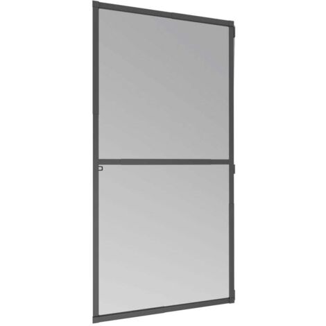 Windhager IS Plus Teleskoptür 100 x 210cm schwarz/anthrazit Insektenschutztür