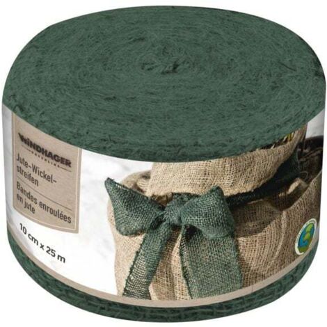 Windhager Jute-Wickelstreifen Öko grün 10 cm x 25 m, grün Wintervlies