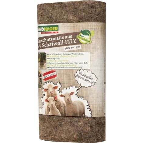 Windhager Schafwoll-Filzmatte grau 2 x 0,38 m