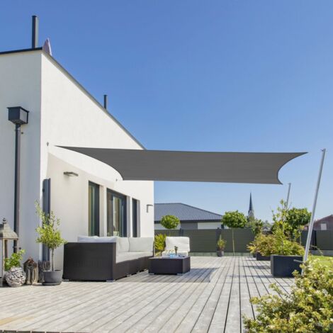 Windhager Sonnensegel Cannes 3x4m anthrazit Sonnenschutz UV-Schutz Sonnendach