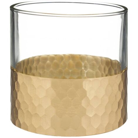 Windlicht Metall Facete Glas 8cm - Feeric lights & christmas