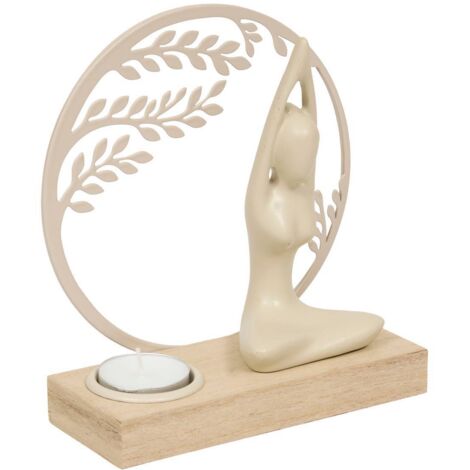 Windlicht Yogi 15x6cm - Beige