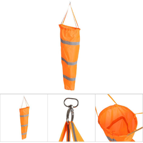 [Windmessbeutel für die Luftfahrt] [Nachtleuchtend] [100 cm] Wasserdichter Windsack, reflektierendes Nylon für die Nacht