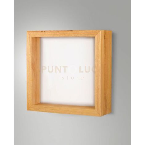 WINDOW  APPLIQUE QUERCIA L.37,5CM A LED 3000K - 29W - 2880 lm IN METALLO LEGNO E METACRILATO