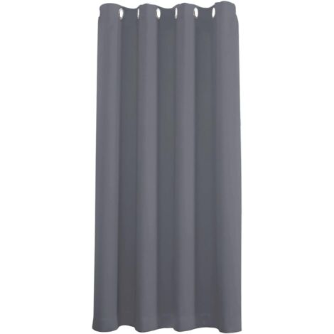 Window Curtain Bedroom Curtains Thermal Insulated Panel with Eyelets UV Ray Insulation Curtain Living Room Children's Room, 1 Piece H137 x W117 cm Gray