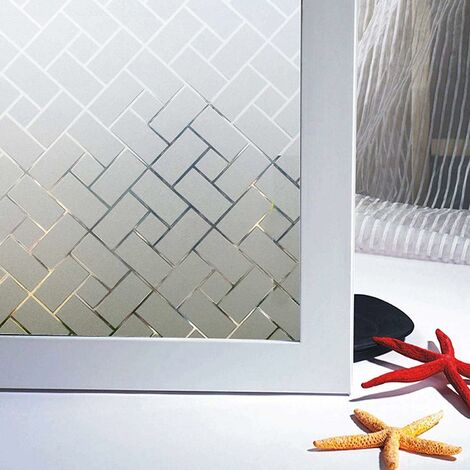 Window Film Privacy Protection Electrostatic Film Anti-UV Self-adhesive Window Film Privacy Protection for Window Home Office Bathroom (45×300cm)