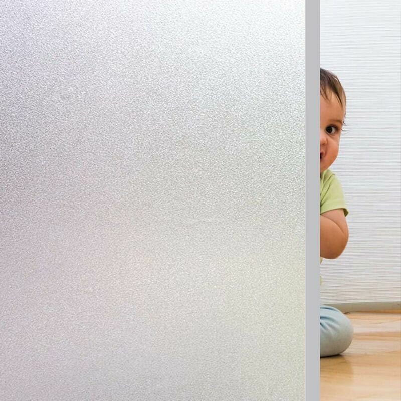 Window film, self-adhesive, opaque, privacy screen film, co.ukosted window film, static window film, anti-UV film, for home, bathroom or office, mat,