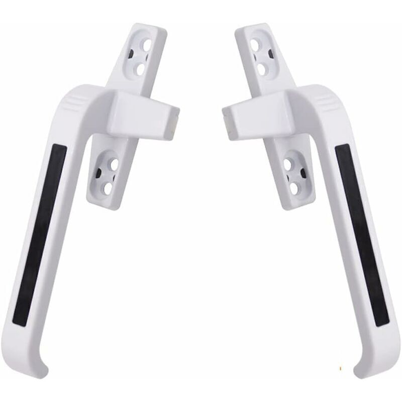 Window Handle, Left and Right Handle for Hinged Doors, Aluminum Alloy, Window Lock, Sliding Window Handle - White,