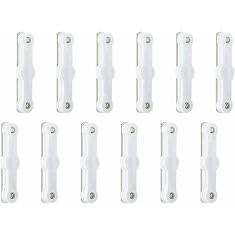 Window Magnets, 12 Pack Self Adhesive Permanent Rectangular Rare Earth Magnets with Magnetic Clip for Screen Window Insect Protection (12)