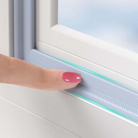 Window Seal Insulation for Windows and Doors - Cold Weatherproof - Double Door Insulation Seal - Adhesive Foam Sealing Strip for Sound and Thermal Insulation Against Cold (Grey 6M)
