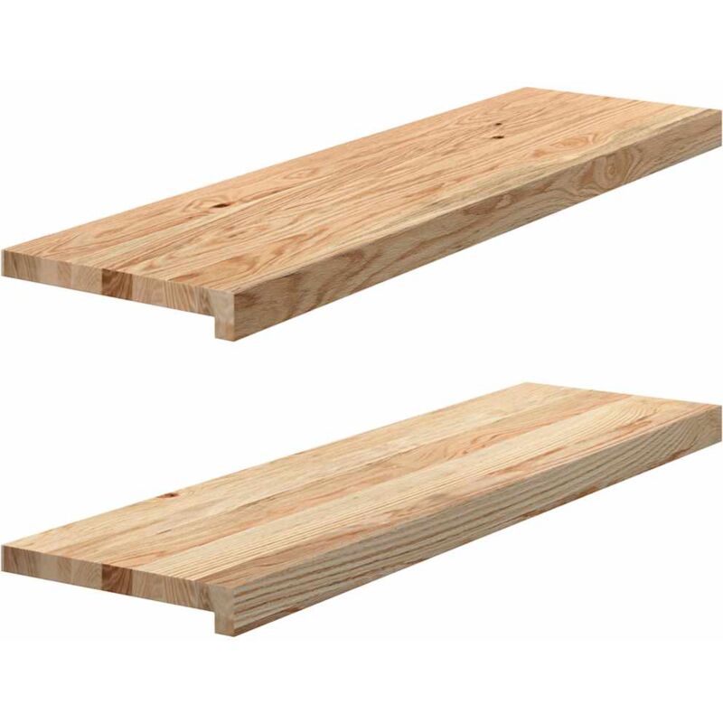 Vidaxl - Window Sills 2 Pcs Untreated 90x25x2 Cm Solid Wood Oak