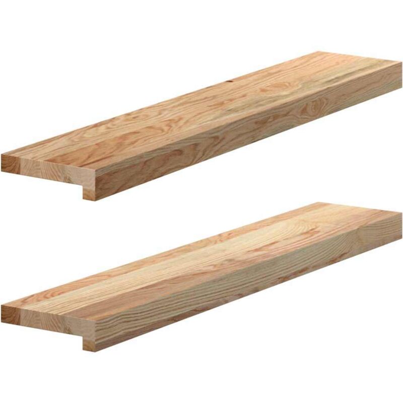 Vidaxl Window Sills 2 Pcs Untreated 80x15x2 Cm Solid Wood Oak